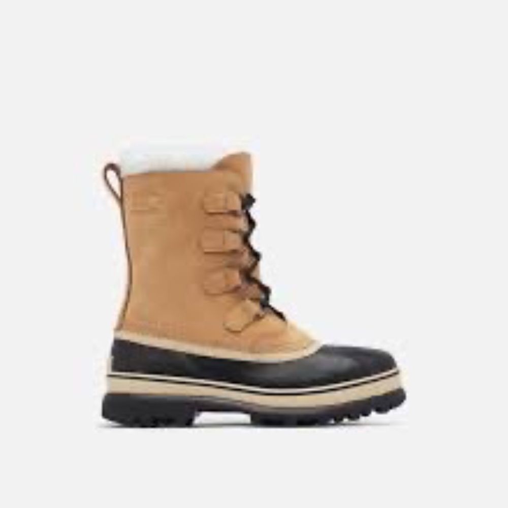 Sorel Caribou Women's Fleece Trim Waterproof Nubuck Lace Up Snow Boots Sz 7